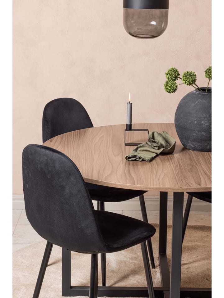 ebuy24 Essgruppe Durango 5 (5-teilig) Schwarz 120 x 120 cm günstig kaufen onesize