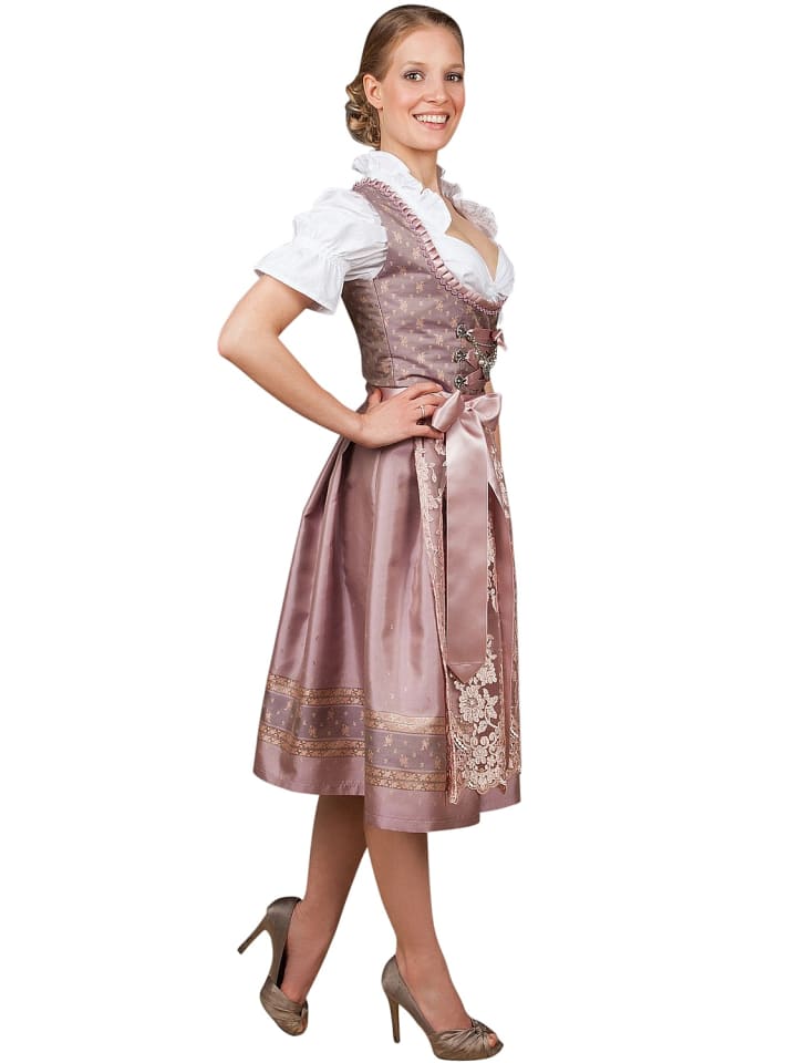 Edelnice Midi Dirndl 2-teilig Madeleine in rose günstig kaufen