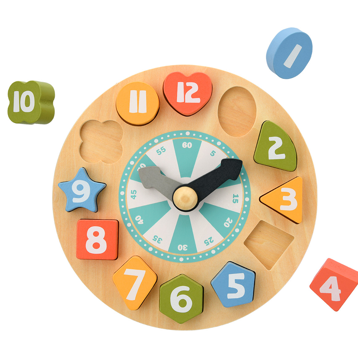 Uhrenpuzzle aus Holz