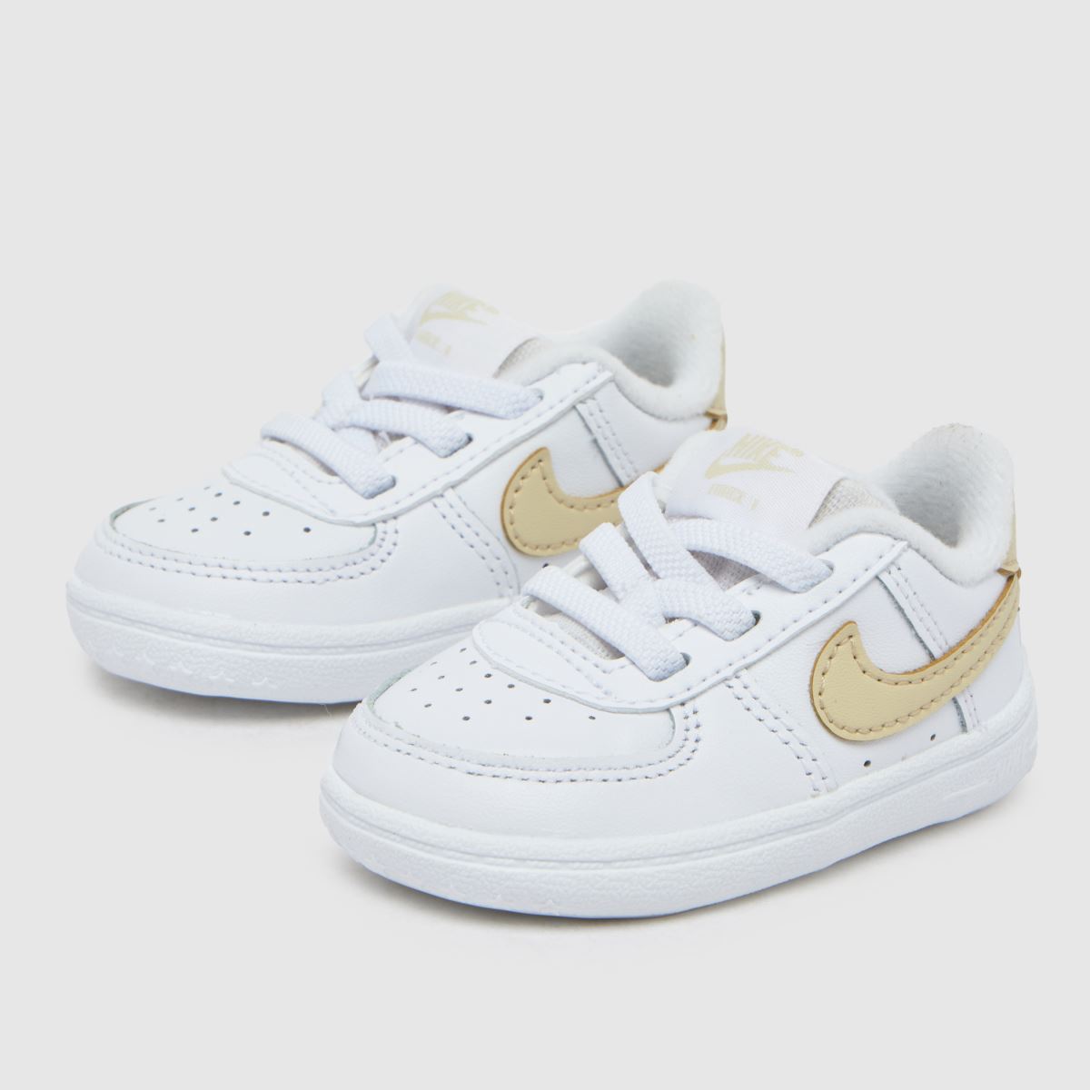 Nike fehér és zöld Air Force 1 babacipő