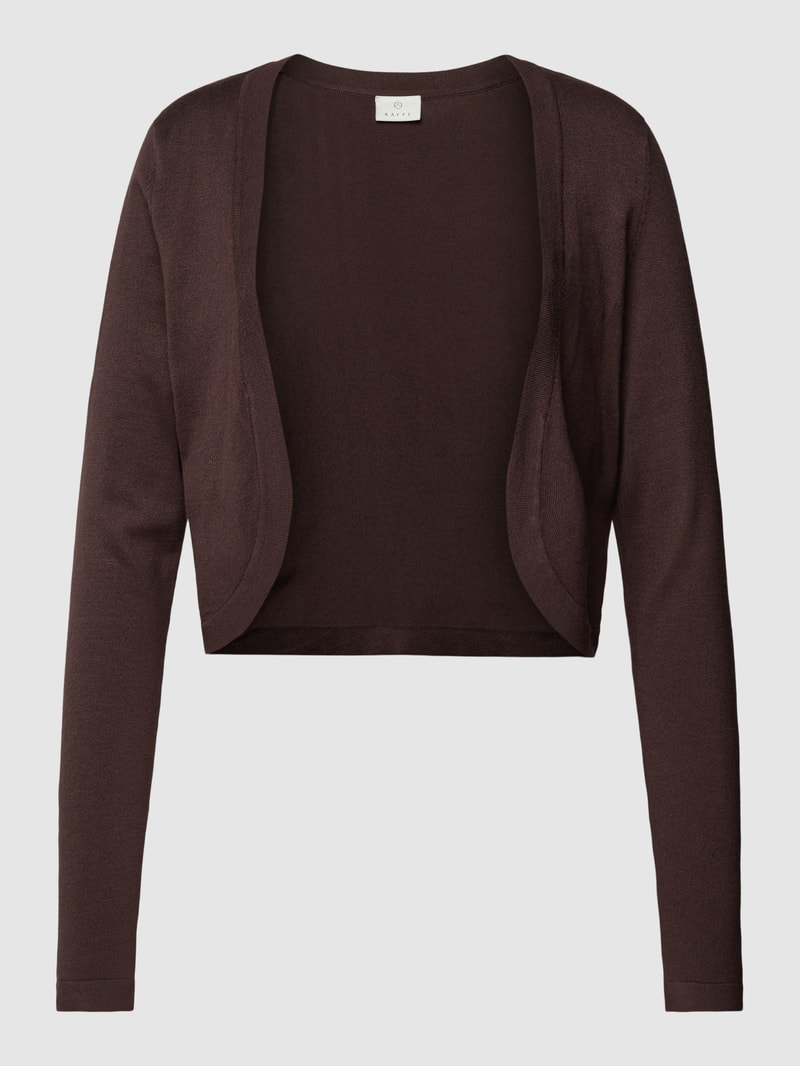 Bolero in unifarbenem Design Modell 'ASTRID' in mittelbraun