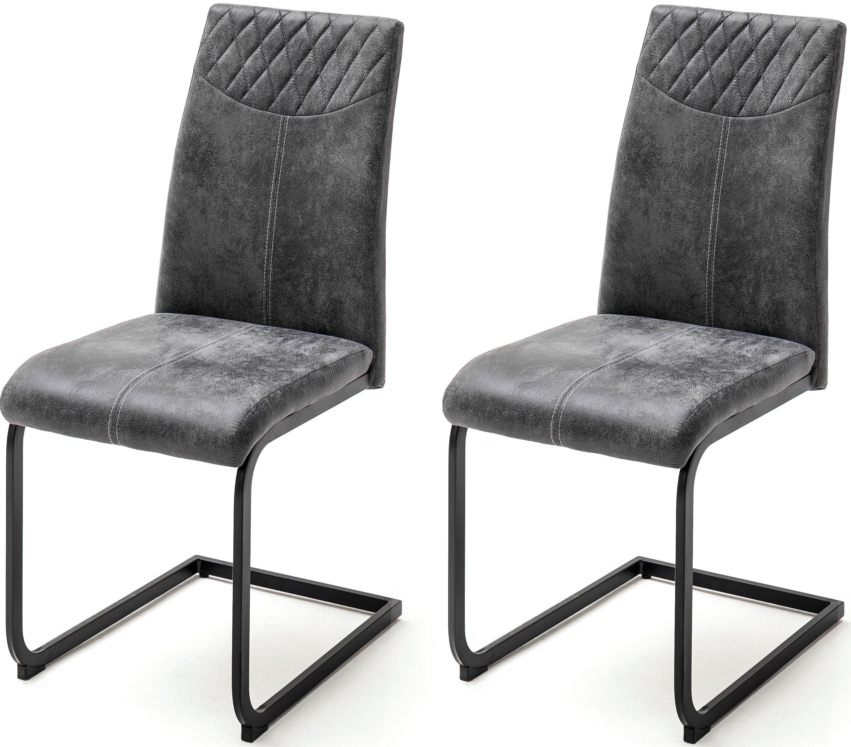 MCA furniture Esszimmerstuhl Aosta (Set, 4 St), Stoffbezug Vintagelook, Stuhl belastbar bis 120 Kg