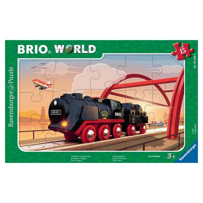 Puzzle cadre locomotive à vapeur 15 pièces