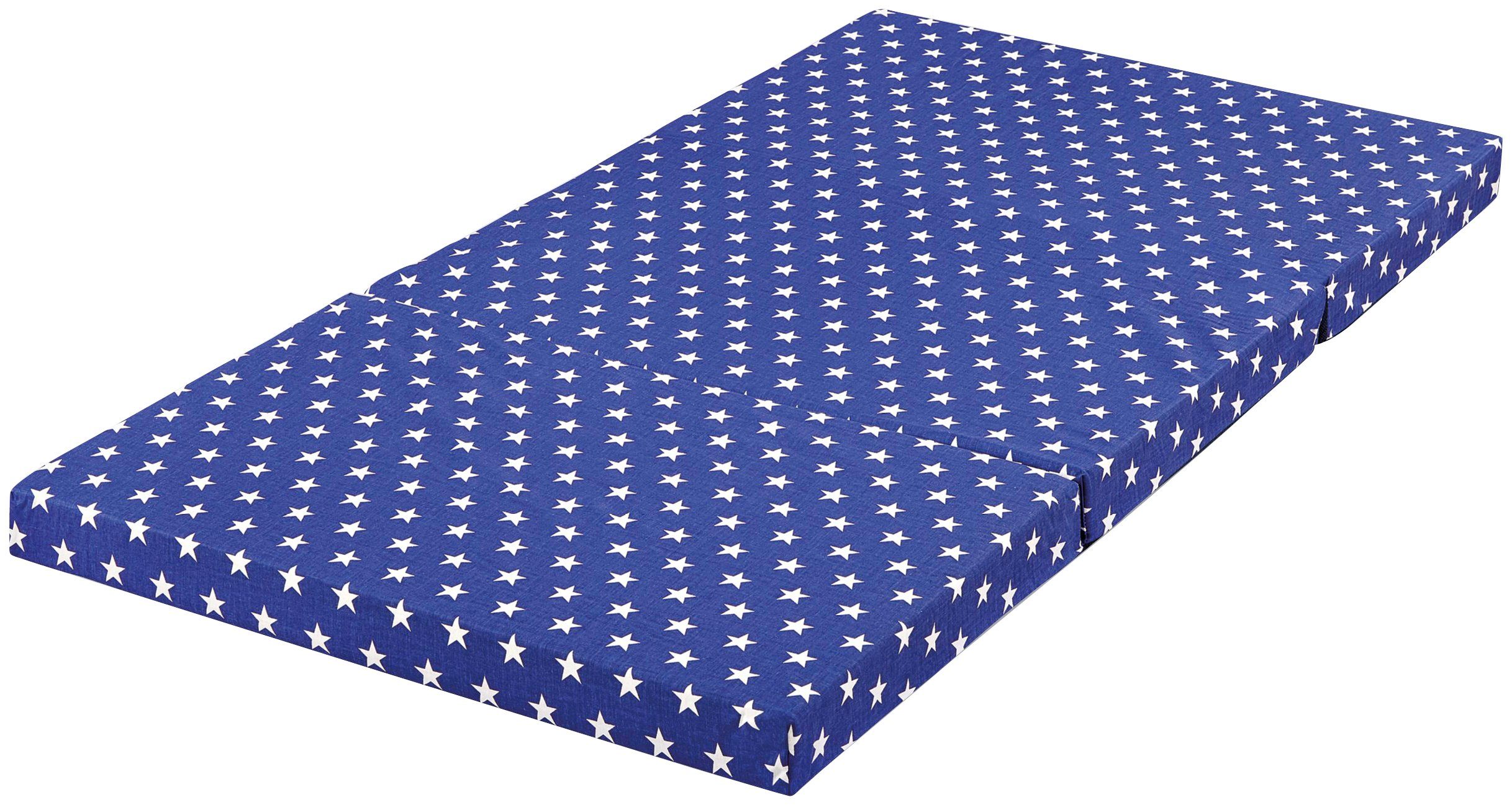 Klappmatratze Kinder-Reisematratze STAR blau, Bambini, 6 cm hoch, Qualitätsschaumstoff