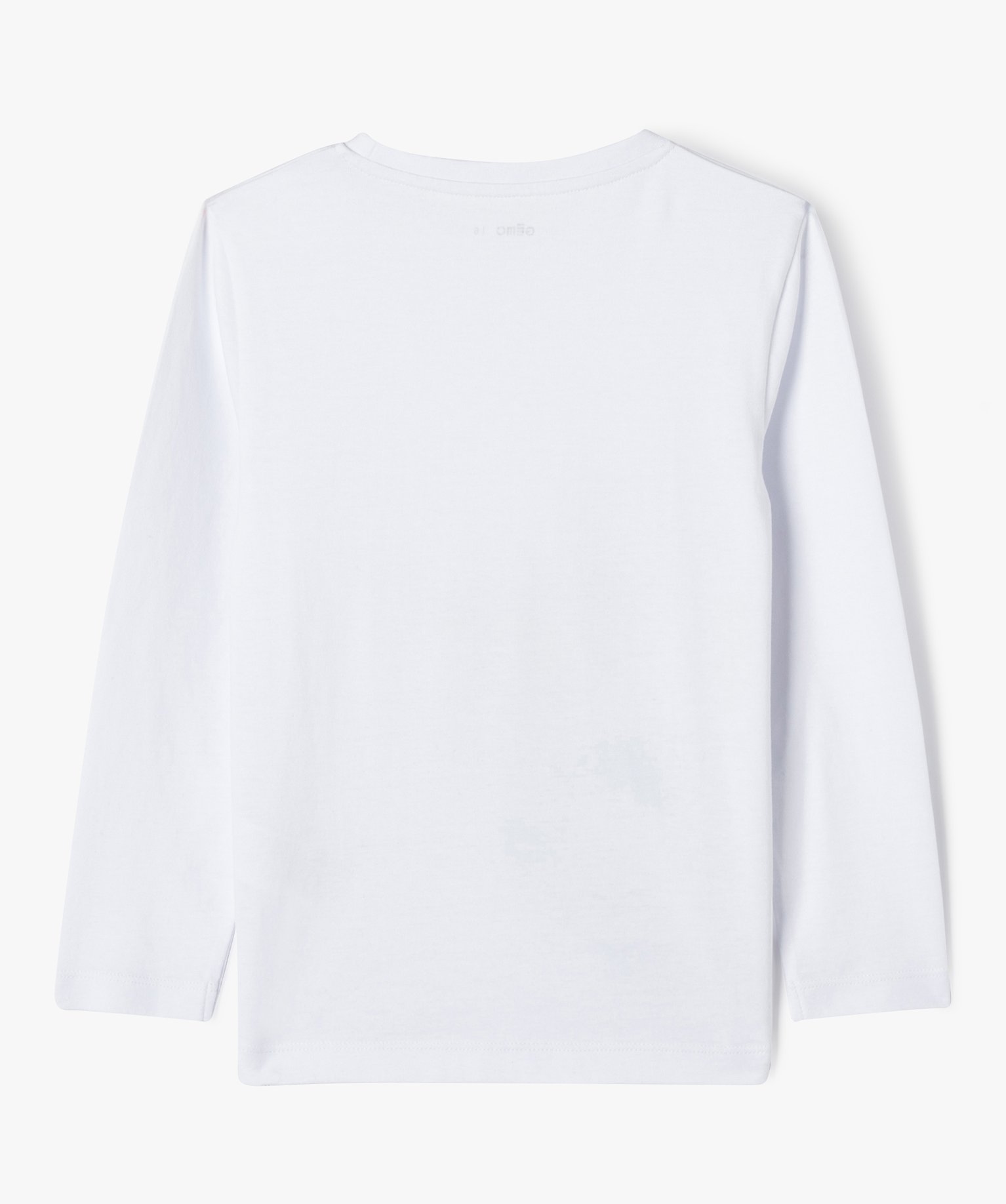 Tee-shirt à manches longues avec motif Garçon blanc | GEMO