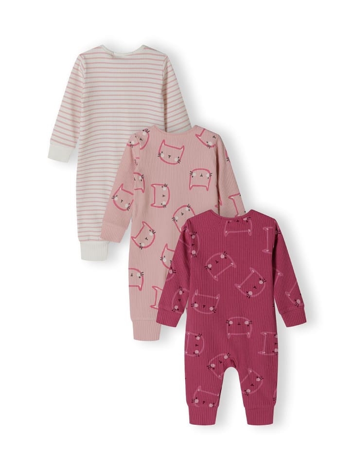 Minoti 3er. Set: Strampler 21babyrib1 in hellpink günstig kaufen 50