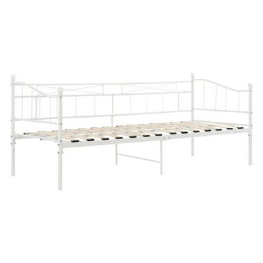 en.casa Metallbett, Arjeplog Tagesbett Bettgestell 90x200cm Weiß