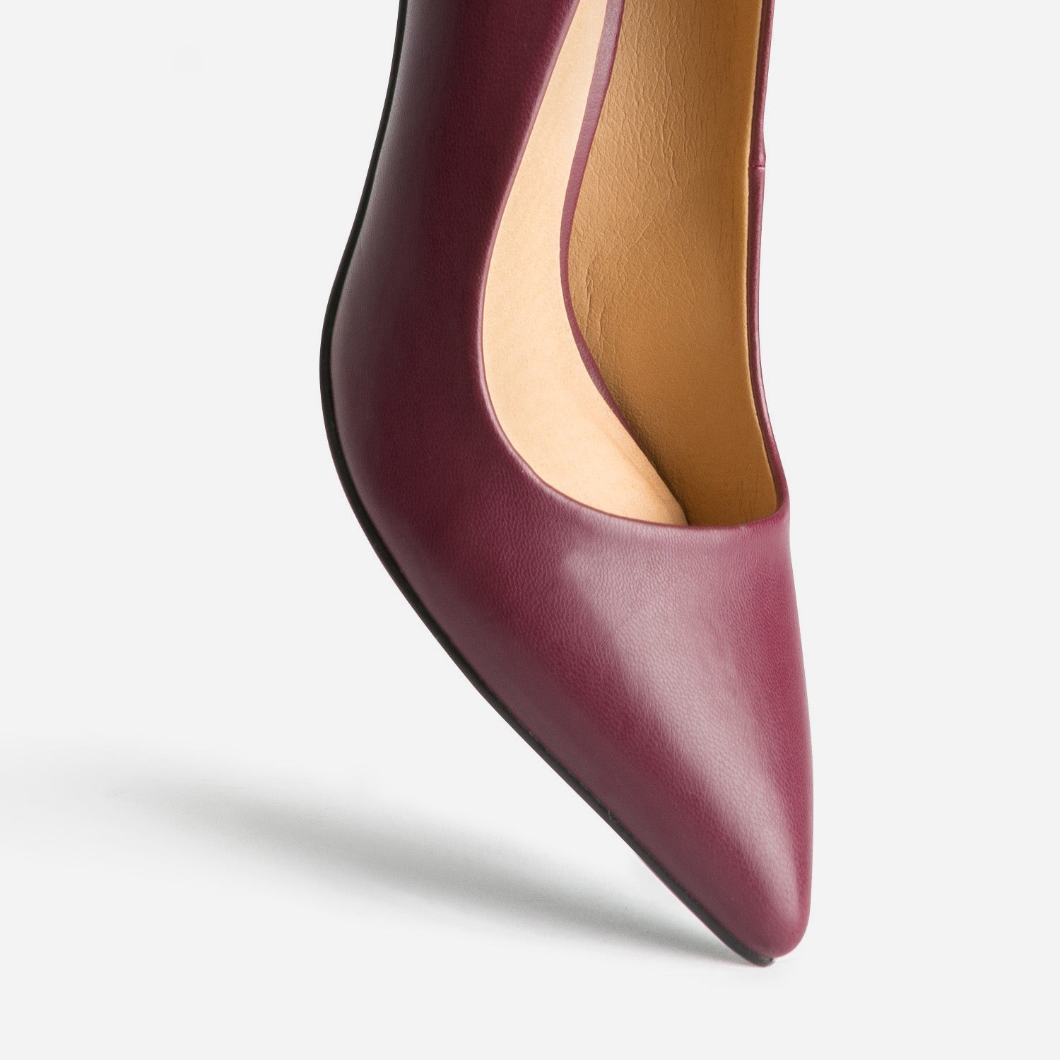 Escarpin TEXTO prune à talon fin