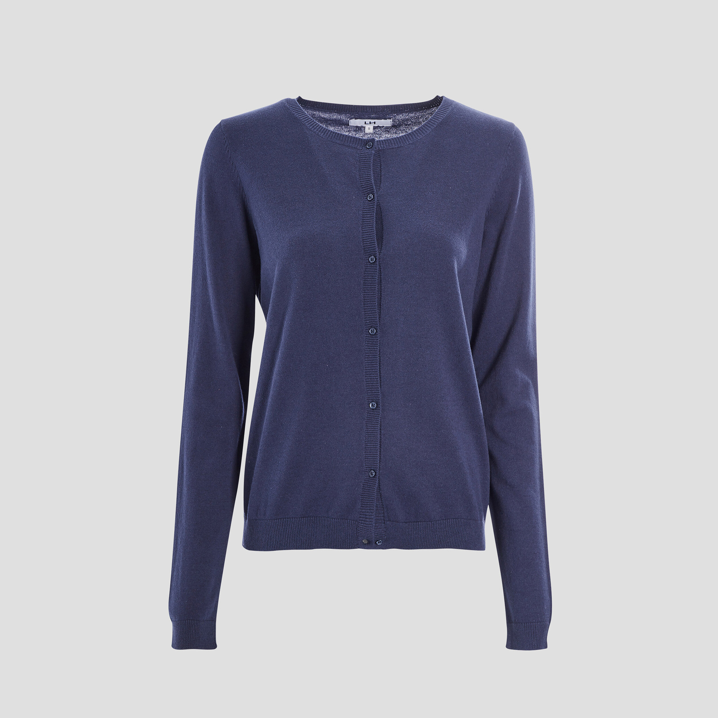 Gilet manches longues boutonné bleu marine femme | La Halle