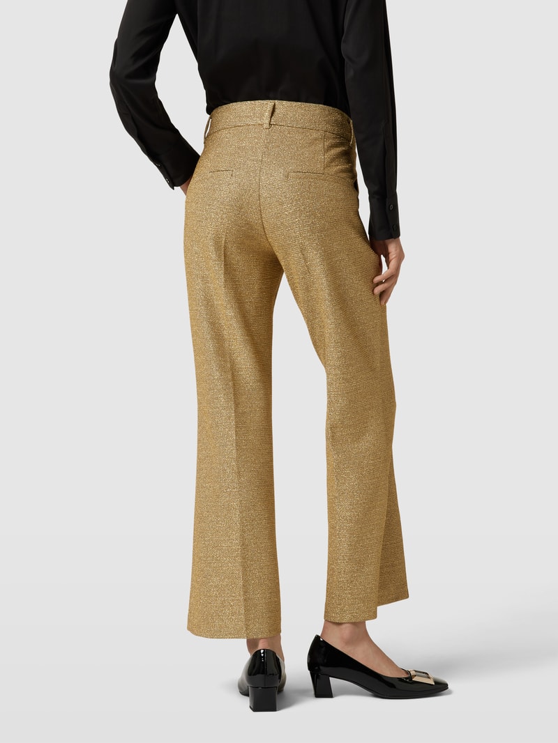 Hose mit Bundfalten Modell 'FRANCE' in gold