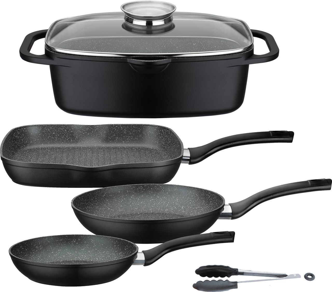 GSW Pfannen-Set Gourmet Granit   Bräter 5-tlg.