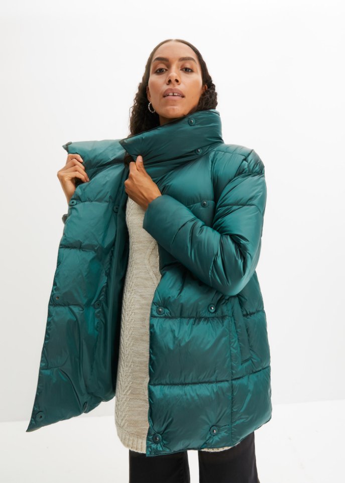 Glänzende Steppjacke