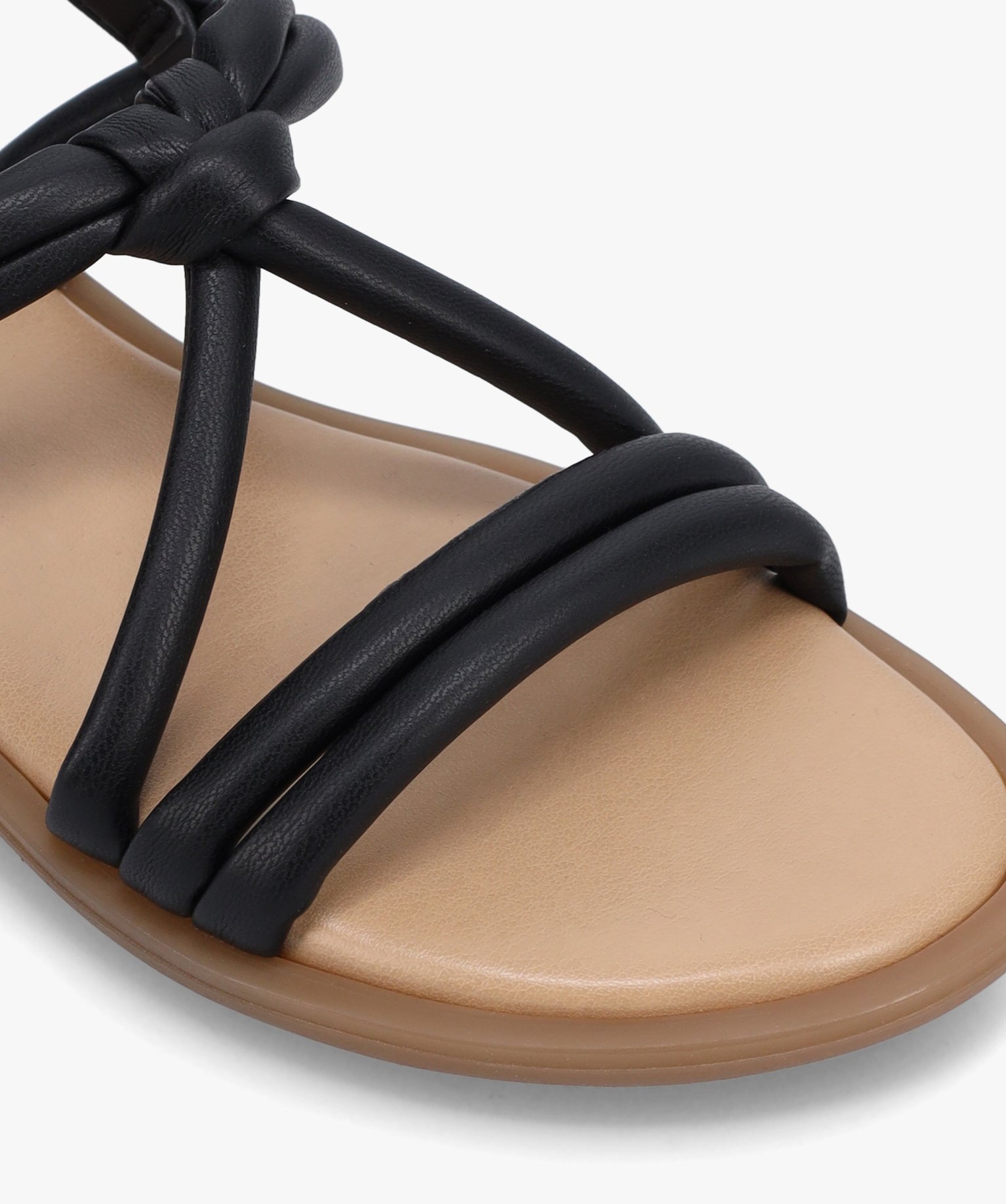 Sandales fille à fines brides rembourrées noir | GEMO