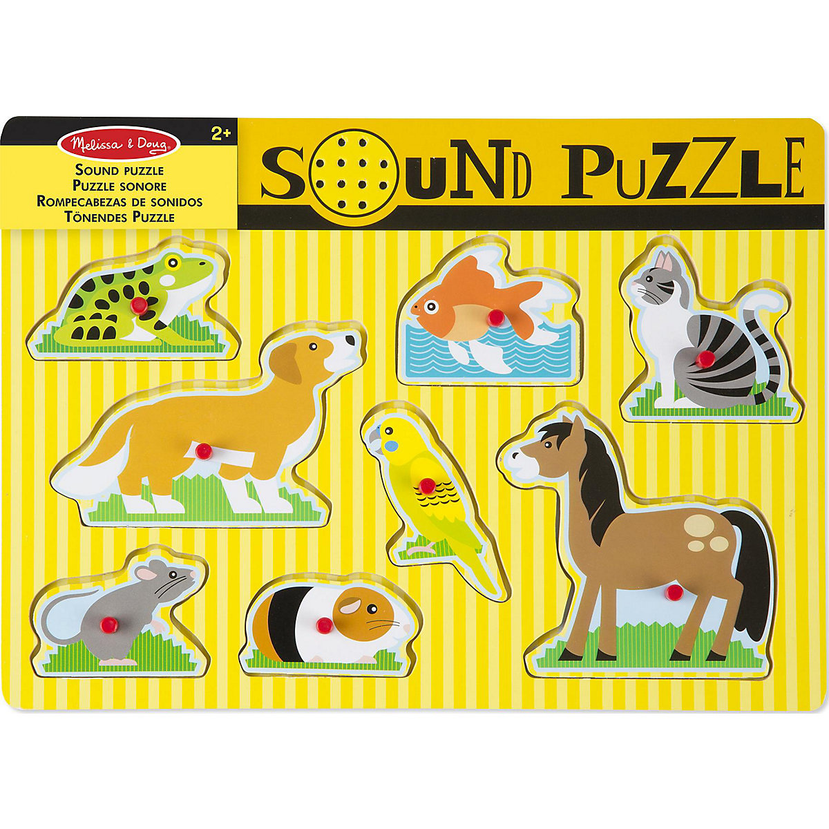 Soundpuzzle aus Holz - Haustiere