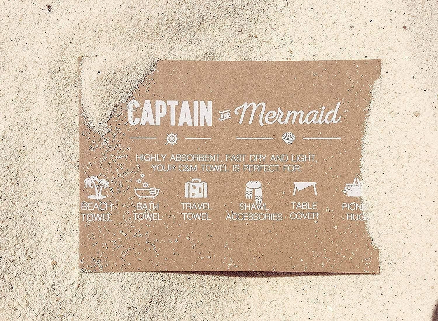 CAPTAIN and Mermaid Strandtuch Captain & Mermaid XXL Strandtuch Nomade, 100% Baumwolle