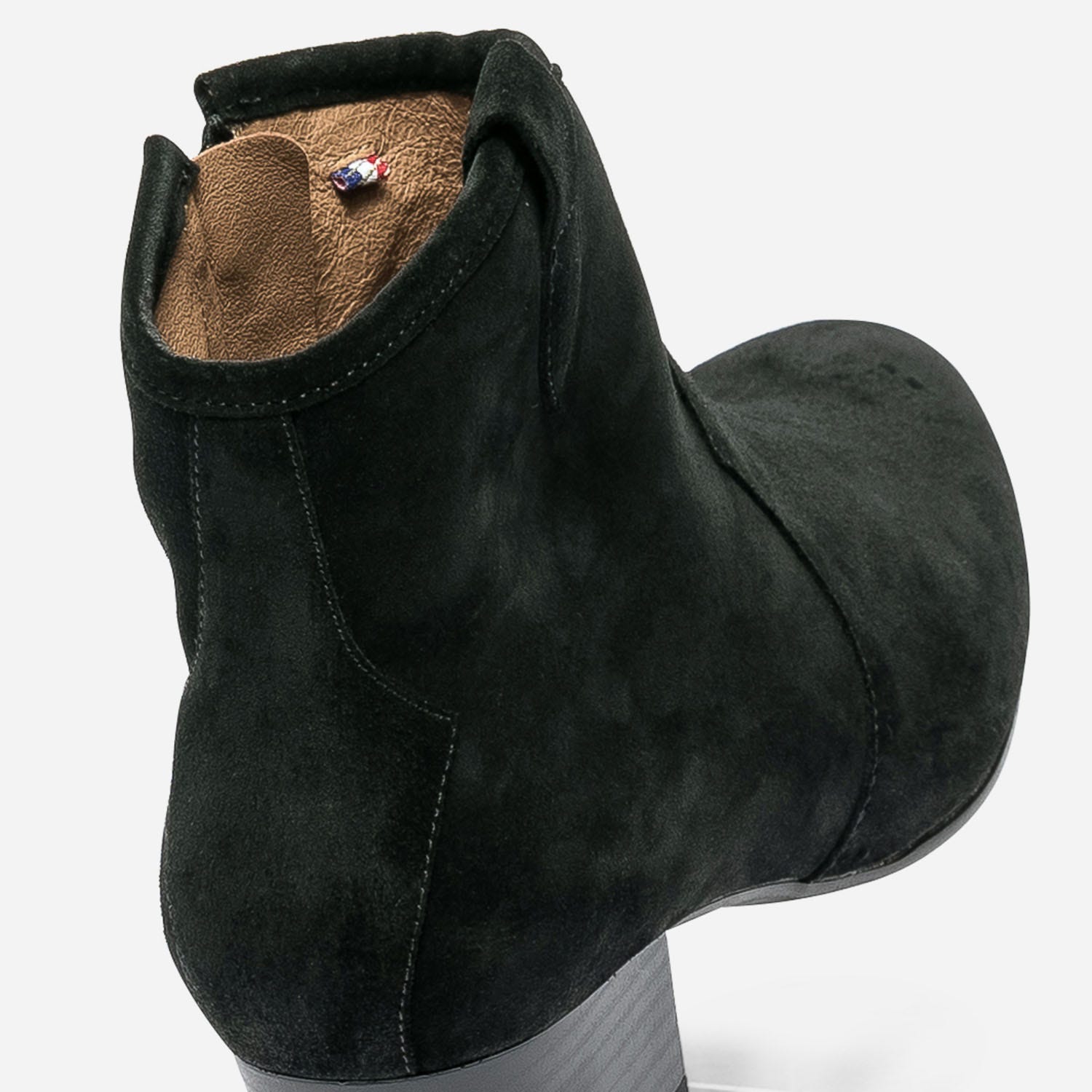 Boots western ERAM FLEX noir en cuir velours éco-conçu