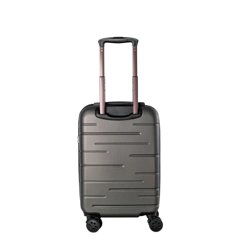 PSNGR Stripes Handgepäckstrolley S (55 cm) Erweiterbar - DK Grey