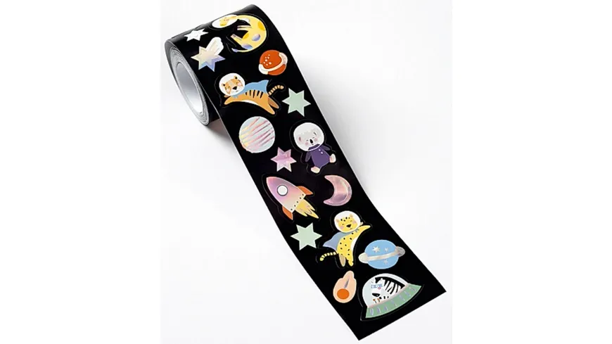 folia Stickerrolle SPACE SAFARI 320 Teile 4 m