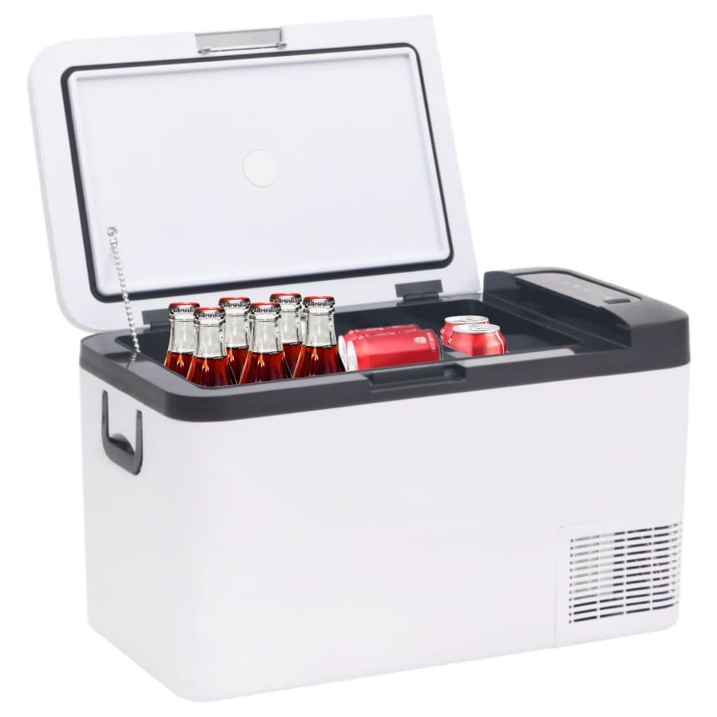 vidaXL Kühlbox Kompressor Kühlbox mit Tragegriff Schwarz und Weiß 18L Camping Van-Lif