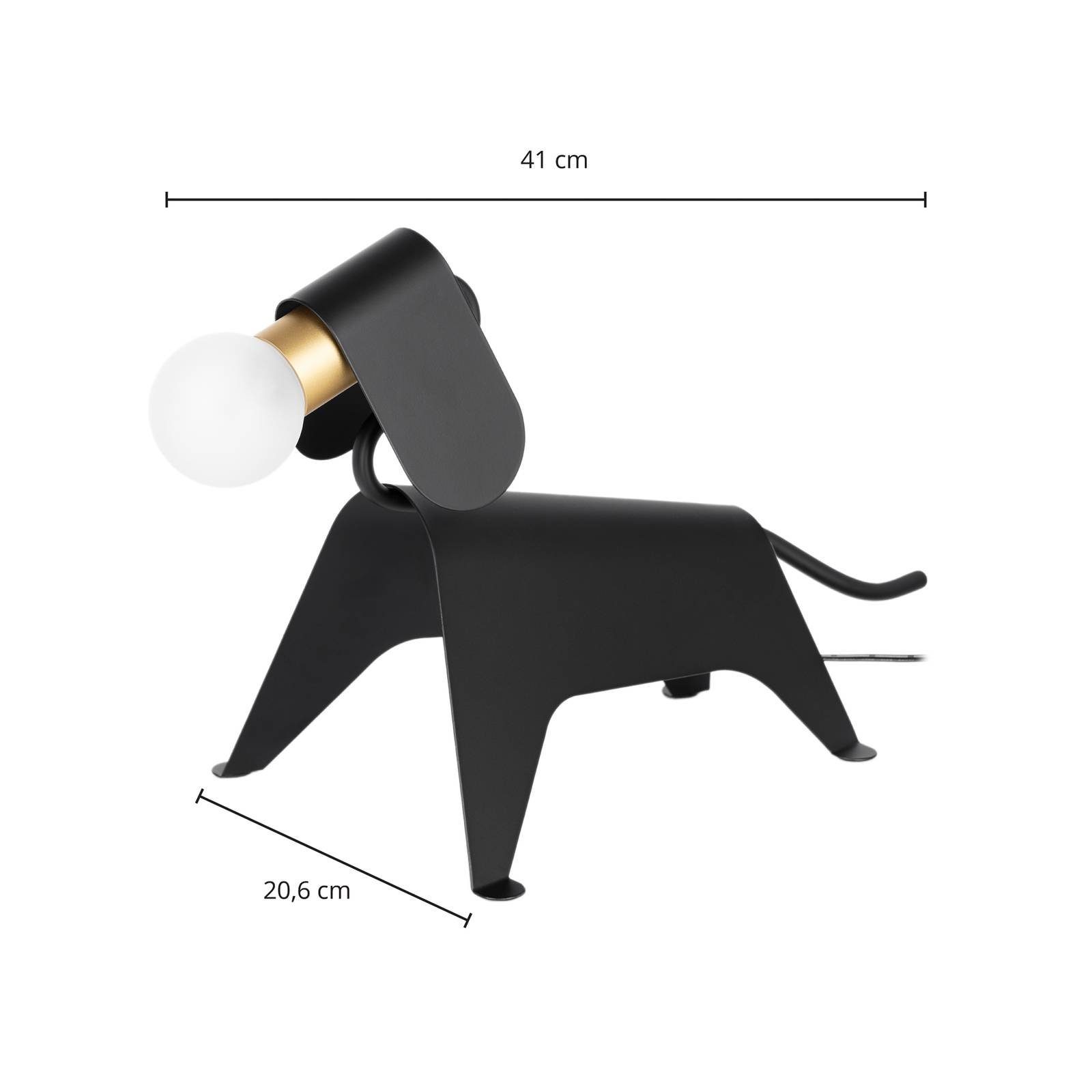 Lucande Tischleuchte Idalina, Leuchtmittel inklusive, warmweiß, Design, Eisen, Schwarz, 1 flammig, inkl. Leuchtmittel, G4, Designer