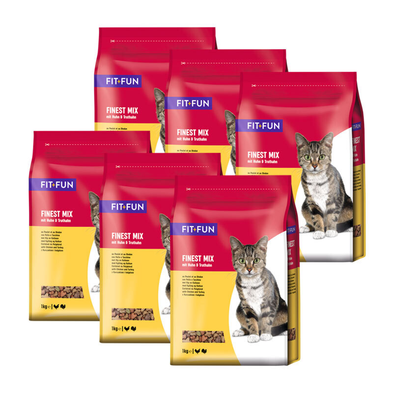 FIT+FUN Trockenfutter FIT+FUN Finest-Mix 6x1kg
