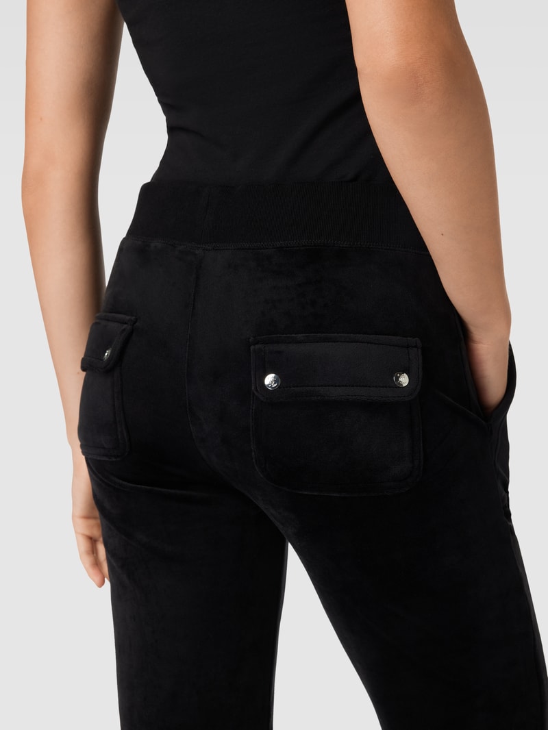 Sweathose mit Label-Detail Modell 'RAY' in schwarz