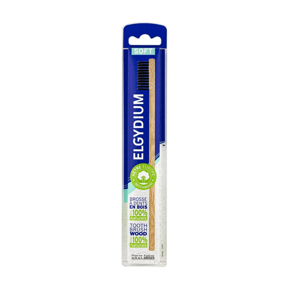 Oral Care ELGYDIUM Brosse à dents Bois Eco conçuesouple Brosse à dents
