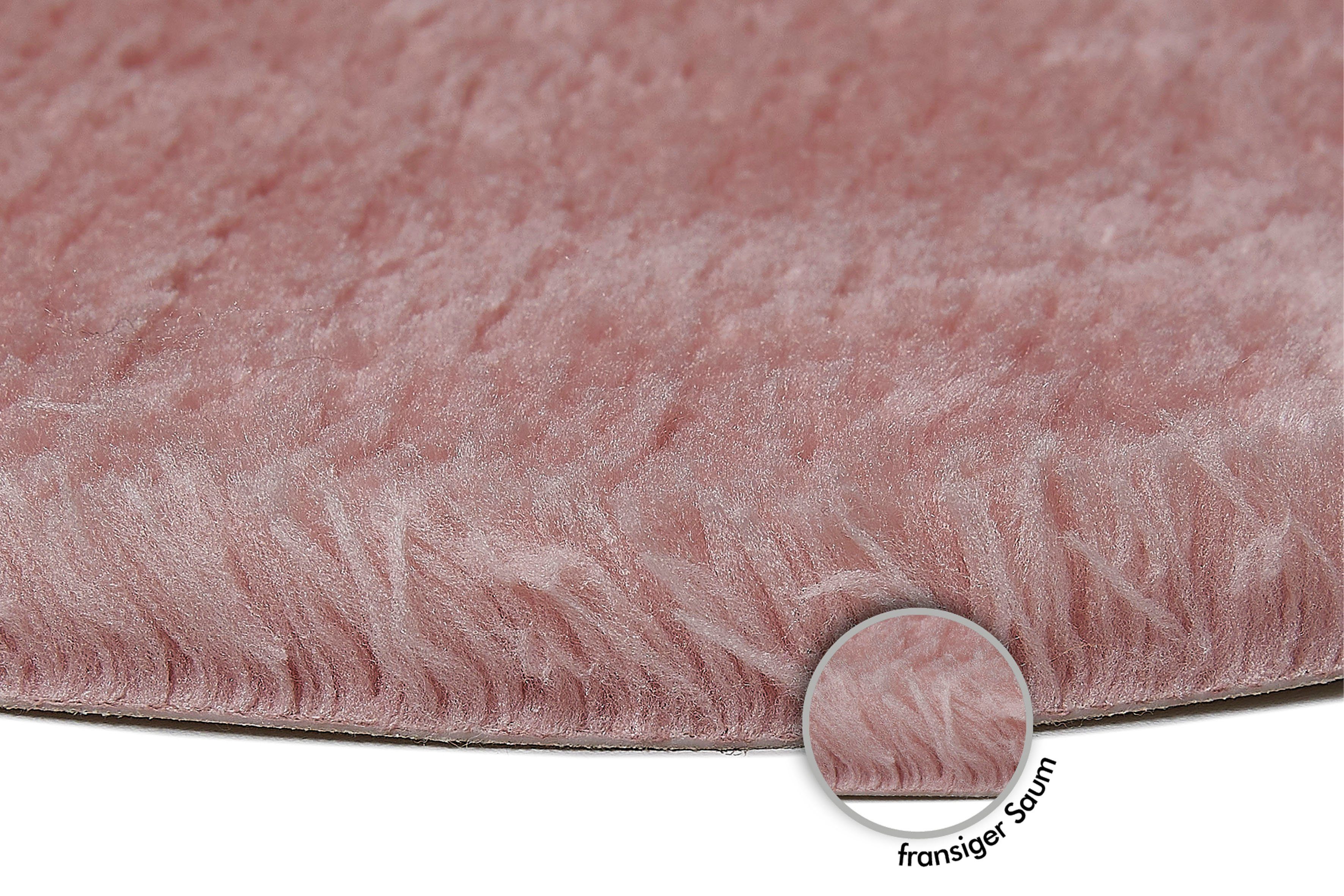 Fellteppich Lamm Fellimitat, Andiamo, rund, Höhe: 20 mm, Kunstfell, sehr weicher Flor, waschbar