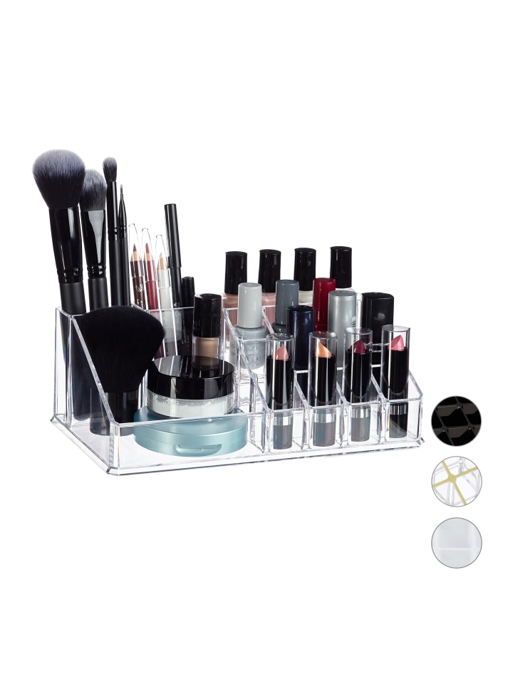 relaxdays Kosmetikorganizer in Transparent günstig kaufen onesize