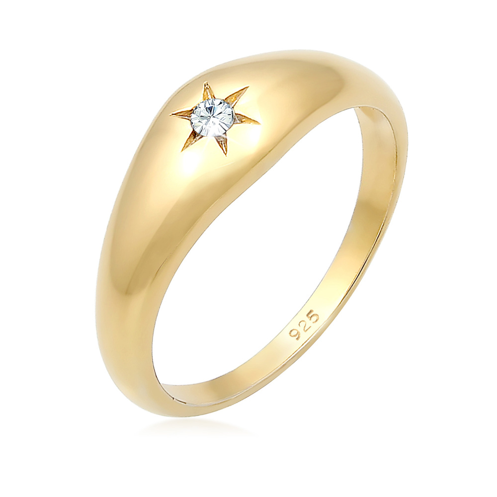 Elli Elli Bague pour dames symbole de l'étoile scintillant avec des cristaux en 925/10 Bague
