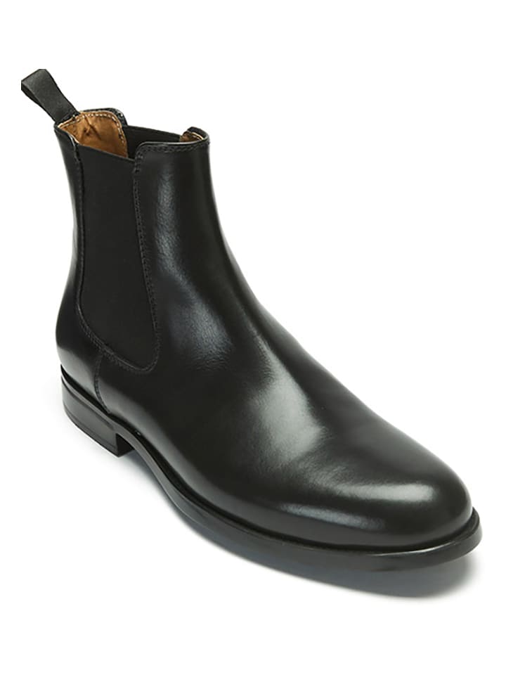 British Passport Leder-Chelsea-Boots in Schwarz günstig kaufen