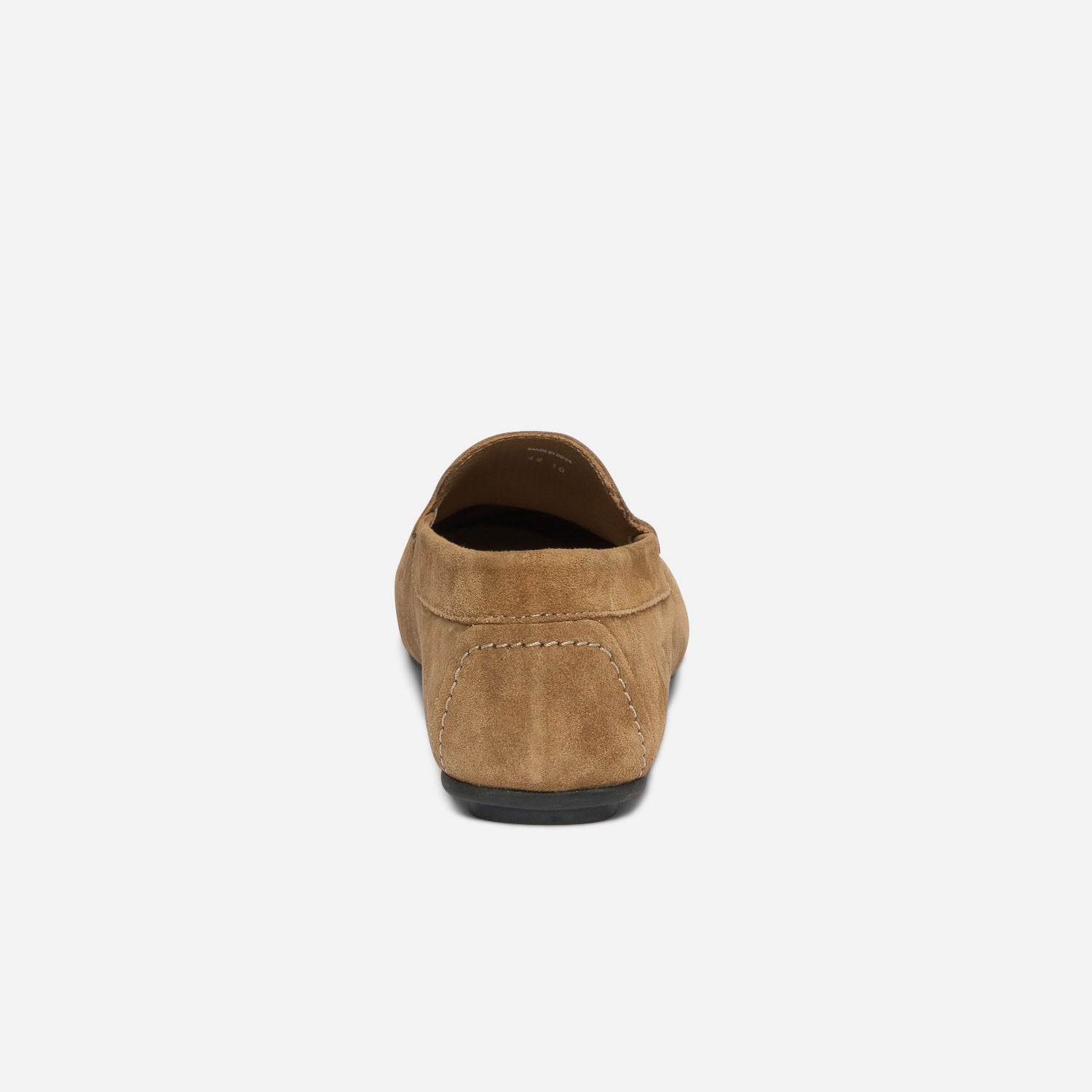 Mocassin camel en cuir velours