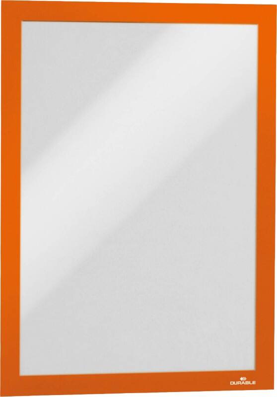 DURABLE DURAFRAME DIN A4 Inforahmen Selbstklebend, Magnetisch Orange haftend Hartfolie 487209 23,4 (B) x 0,6 (T) x 32,6 (H) cm 2 Stück