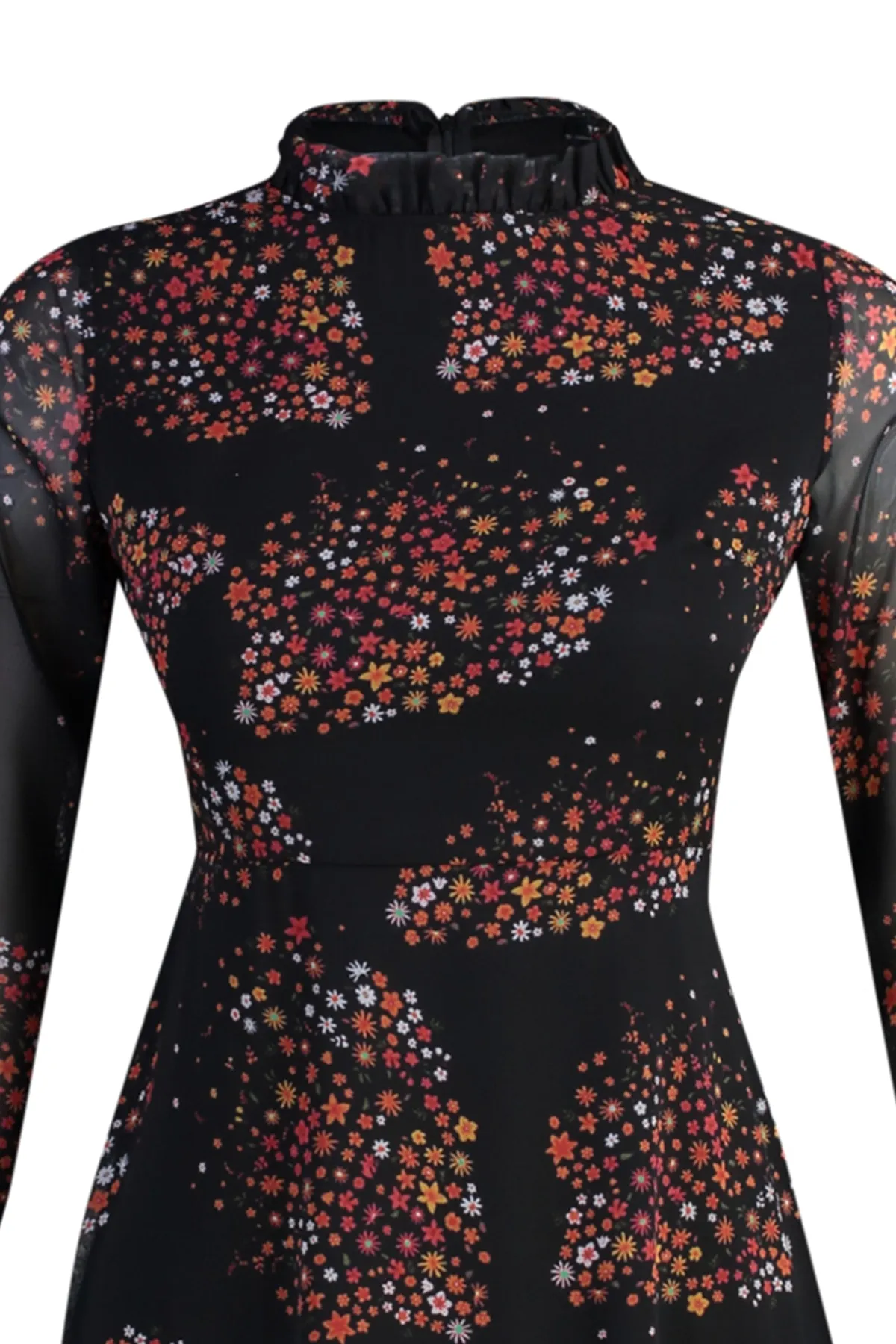 Trendyol Collection  Braunes Webkleid mit hohem Kragen TCLAW19LJ0076