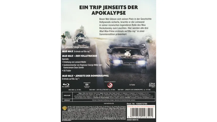 Mad Max 1-3  [3 BRs]