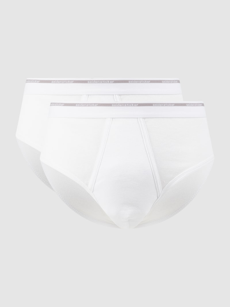 Slip aus Baumwolle im 2er-Pack in weiß