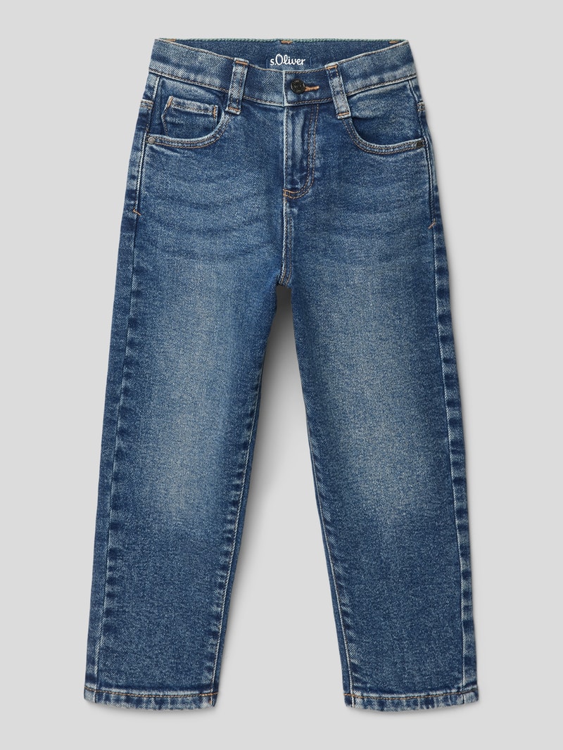 Slim Fit Jeans mit Knopf- und Reißverschluss in blau