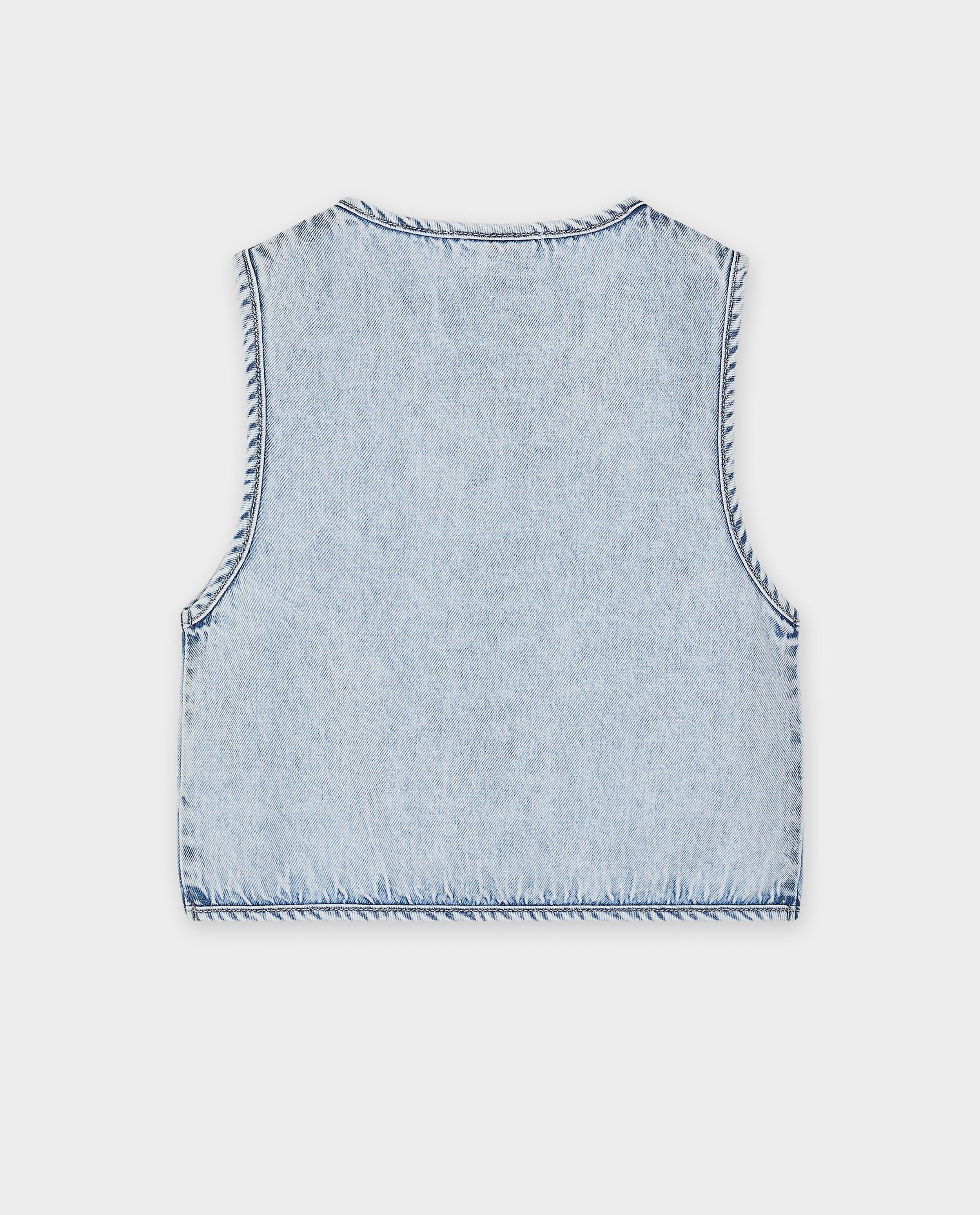 Nanja Massy unisex farmer mellény, 3-8 éves korig világoskék