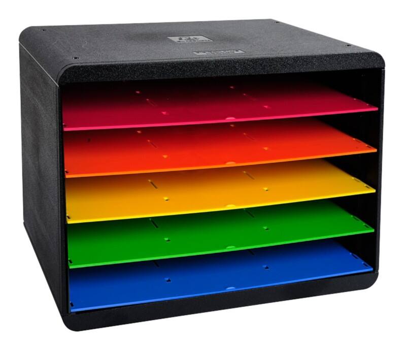 Exacompta Schubladenbox mit 5 Schubladen The Box Kunststoff Farbig sortiert 35,5 x 27 x 27,1 cm