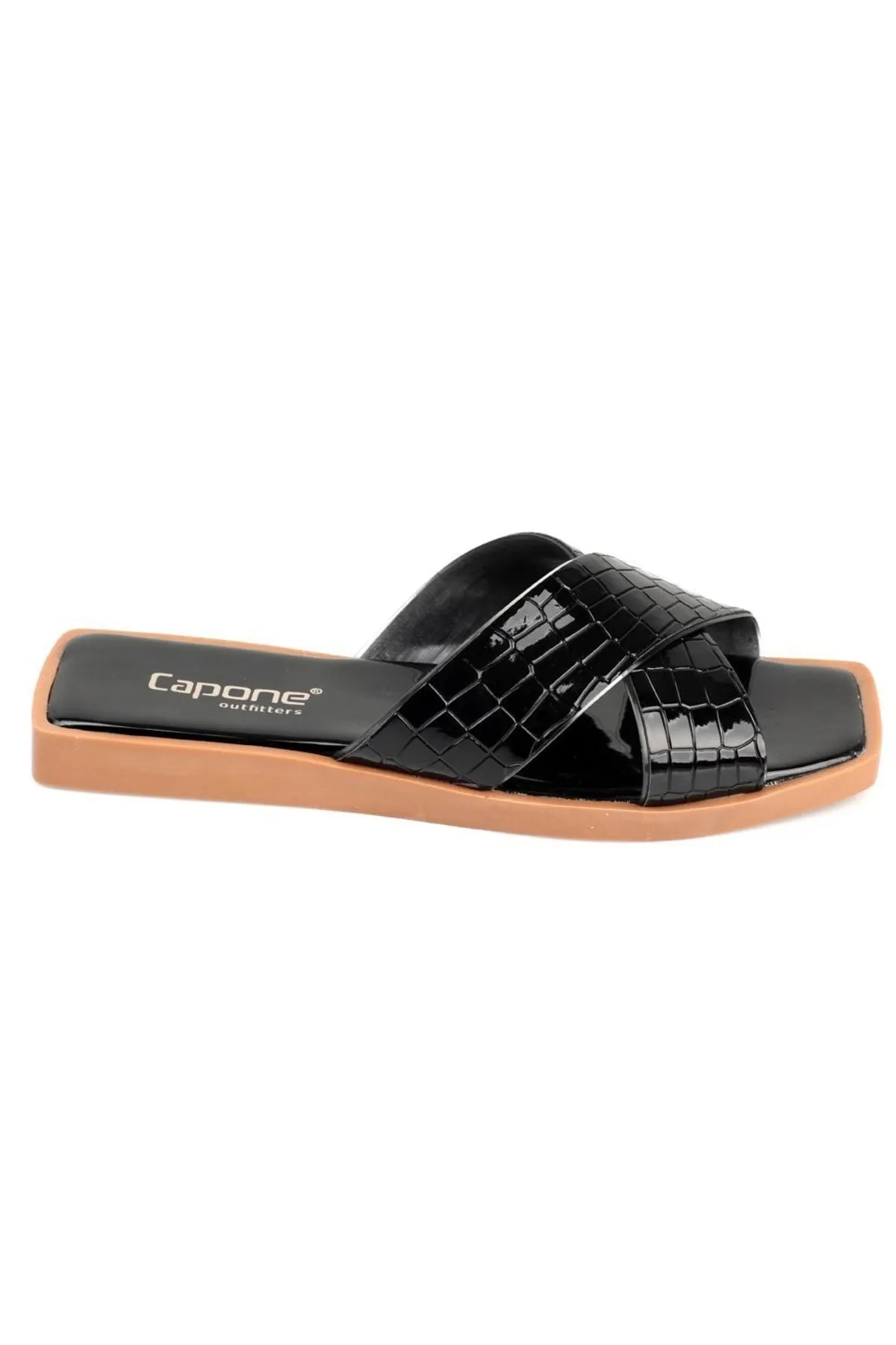 Capone Outfitters  Capone Cross Transparente Riemenpantoffeln