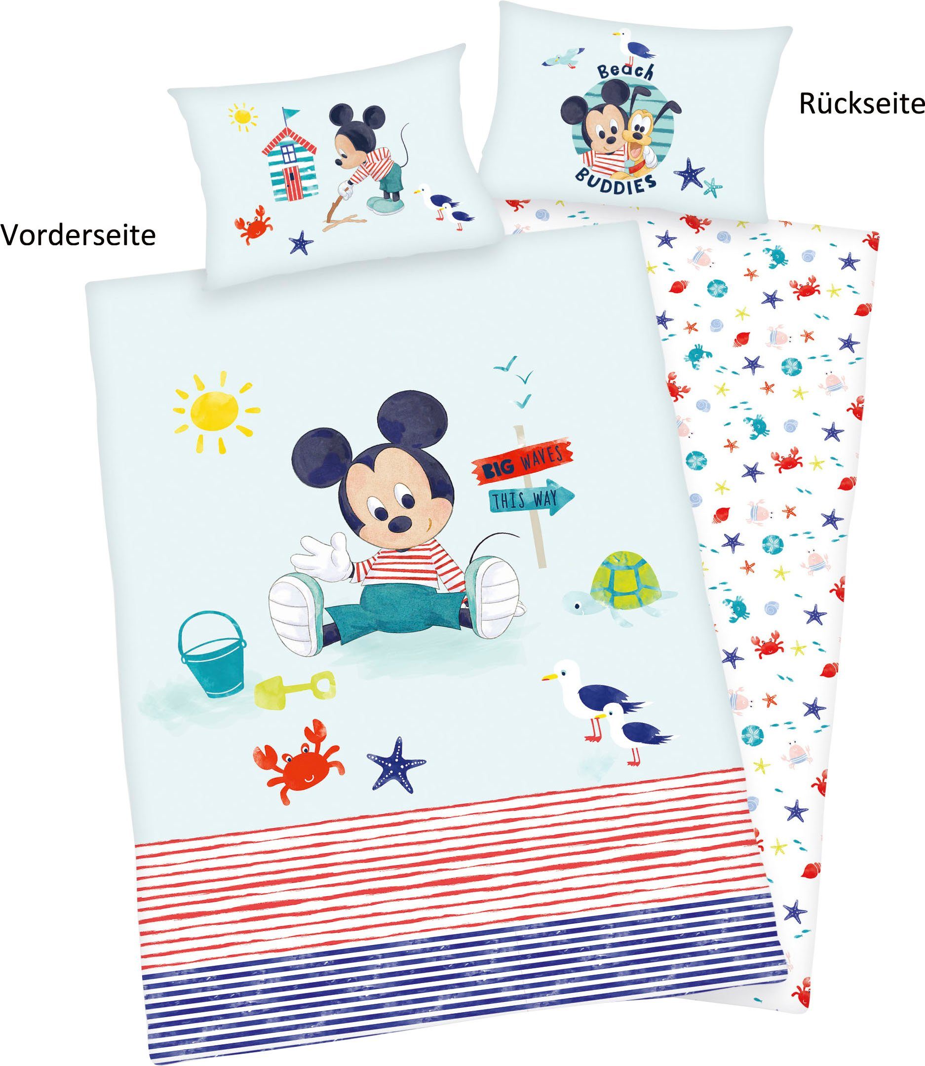 Babybettwäsche ´s Mickey Mouse, , Flanell, mit liebevollem Motiv