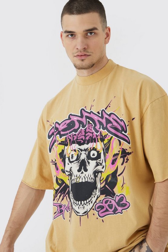 Tall Oversize T-Shirt mit Print