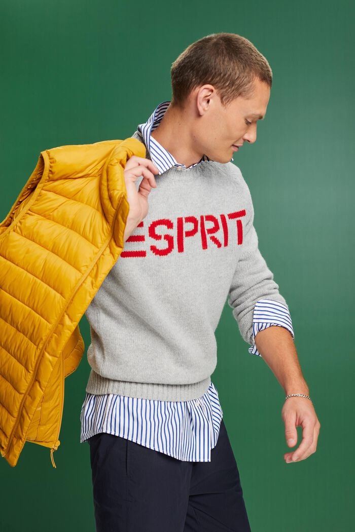 Logo-Pullover aus Wolle und Kaschmir
