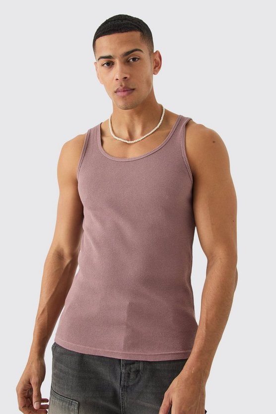 Tanktop in Waffeloptik