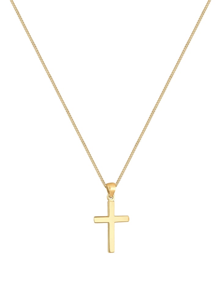 Elli Halskette 925 Sterling Silber Kreuz in Gold günstig kaufen