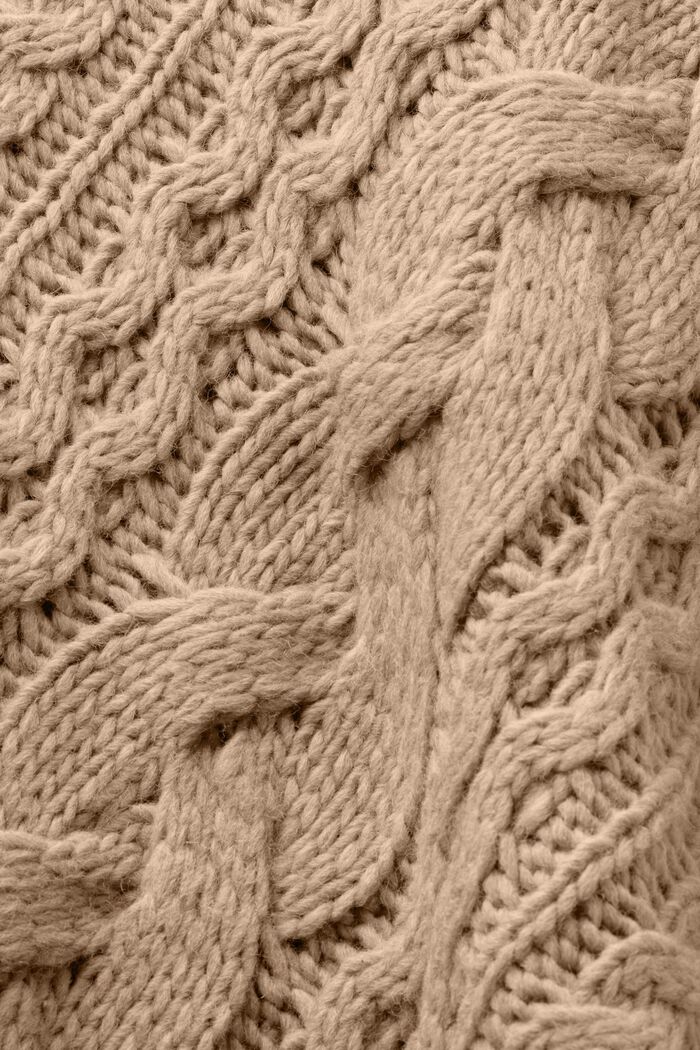 Poncho mit Rollkragen und Zipfelsaum