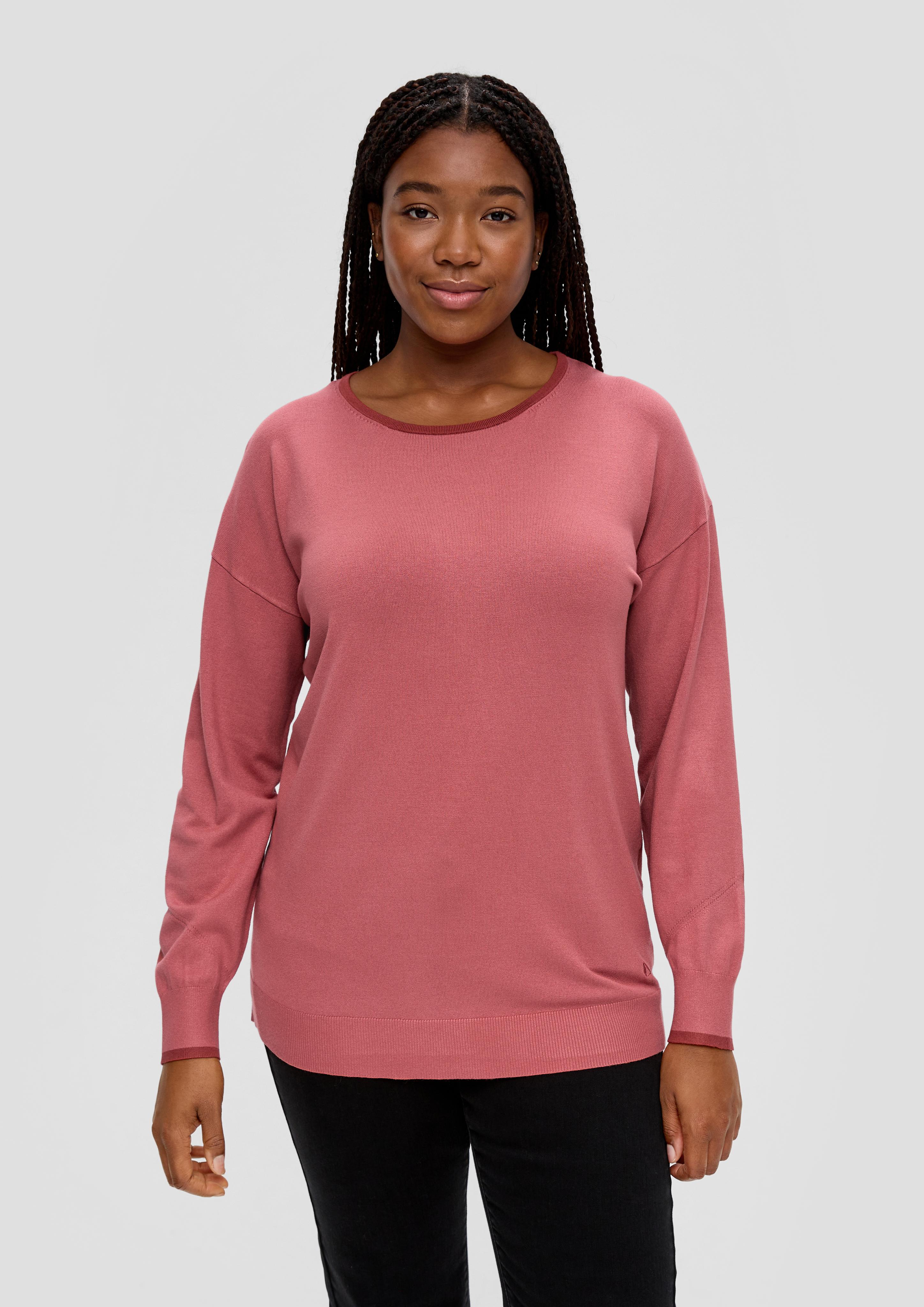 Strickpullover mit Konstrastdetails  2136633-3555