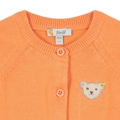 Strickjacke, orange für Mädchen