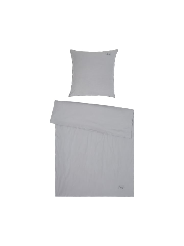 Sansibar Bettwäsche Leinen Look in Grau günstig kaufen