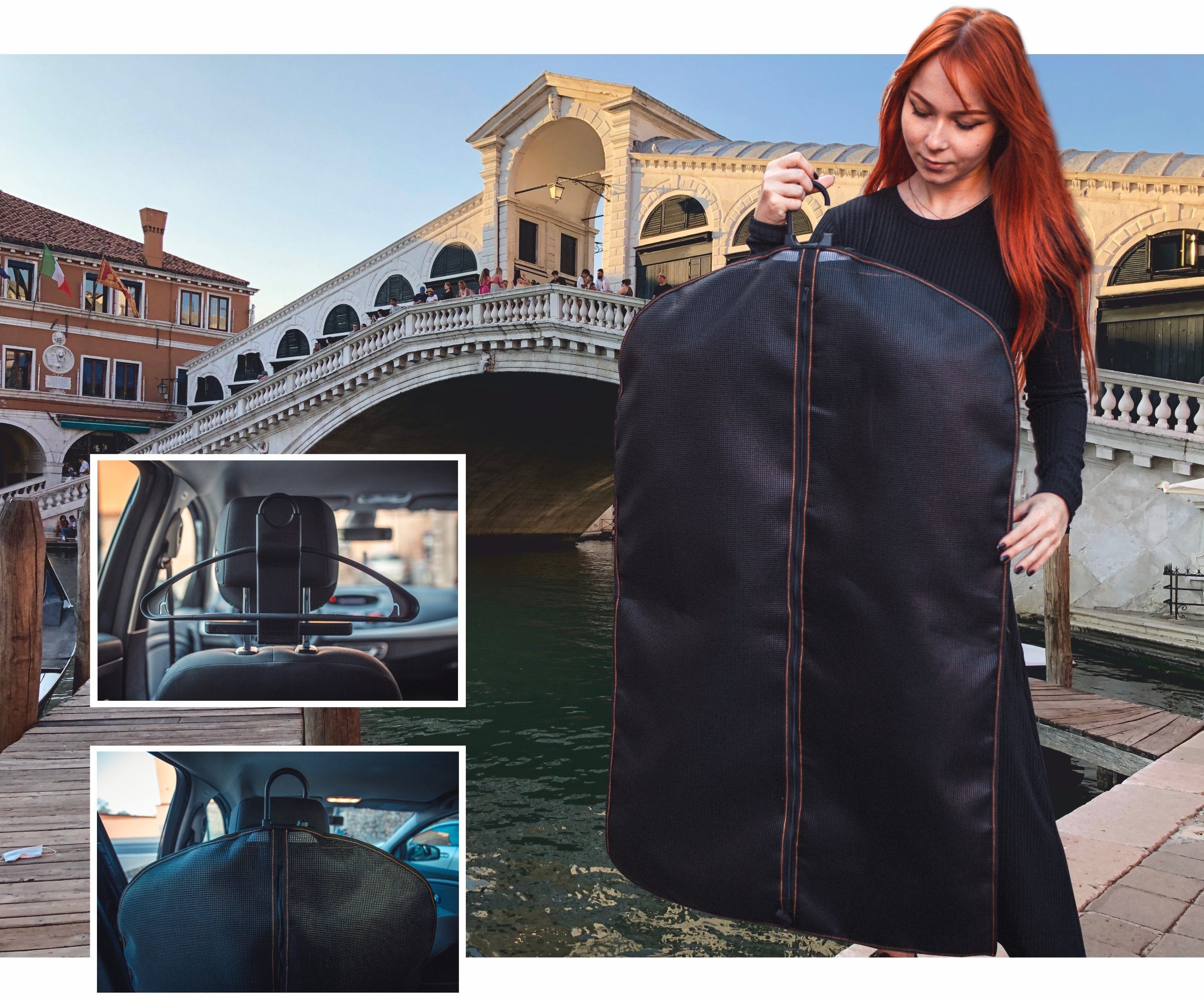 LANCO Automotive Kleidersack perfekt passend für LANCO Kleiderbügel (LI-5965)